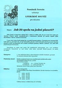 Vyhlášení soutěží pro rok 2001